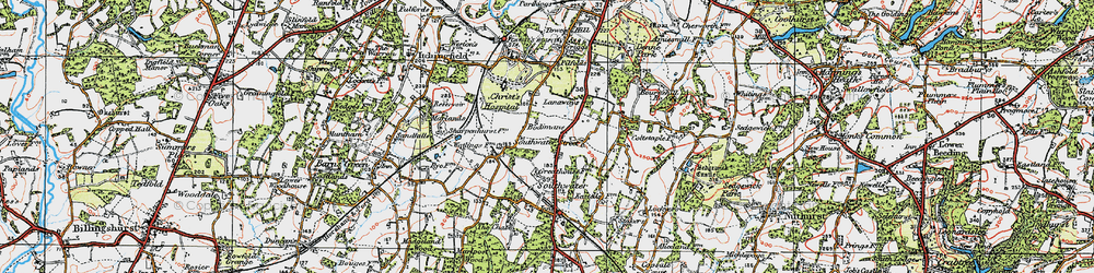 Old map of Bodimans in 1920