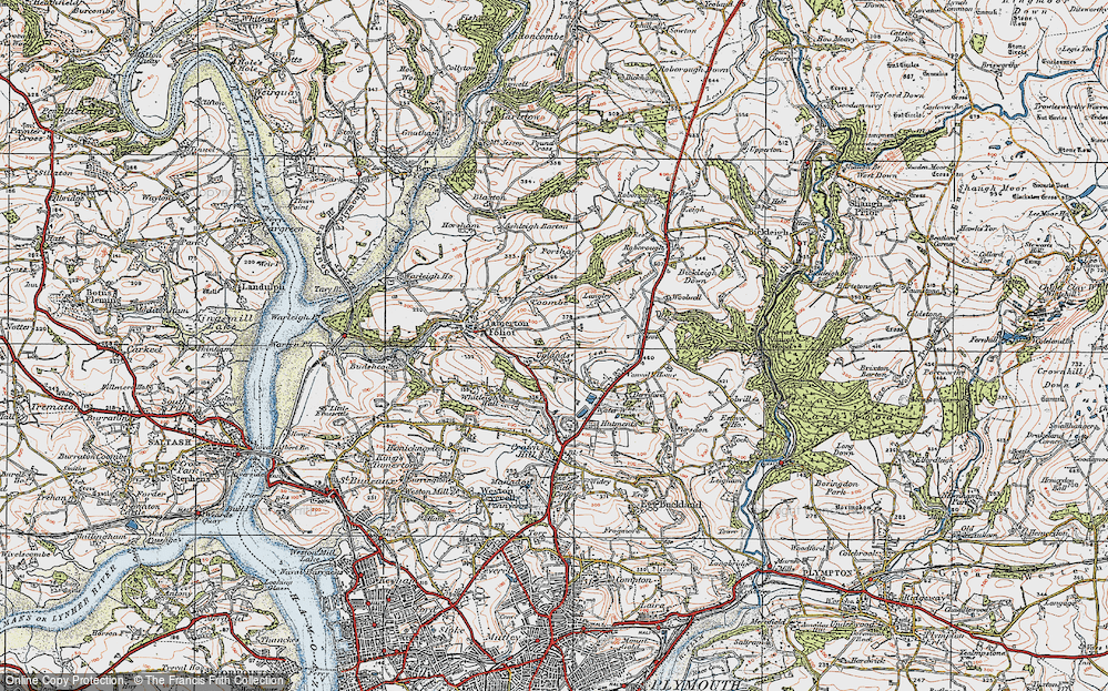 Old Map of Southway, 1919 in 1919
