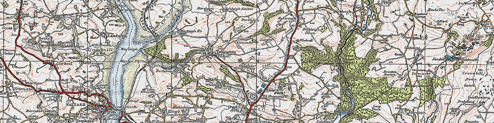 Old map of Southway in 1919