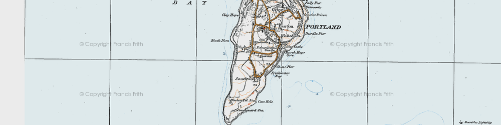 Old map of Southwell in 1919