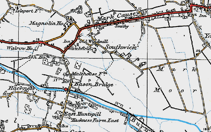 Old map of Southwick in 1919