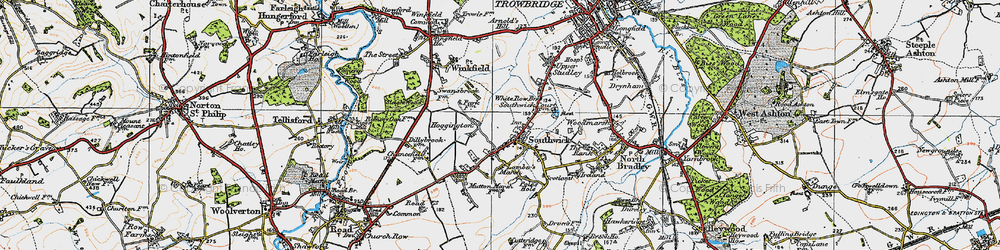 Old map of Southwick in 1919