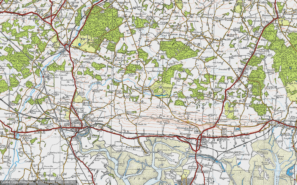 Old Map of Southwick, 1919 in 1919