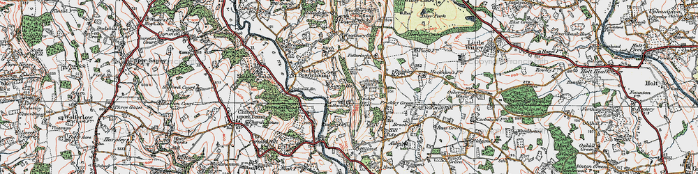 Old map of Southwood in 1920