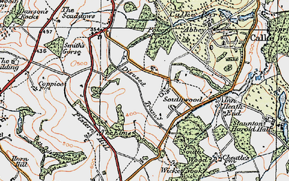 Old map of Southwood in 1921