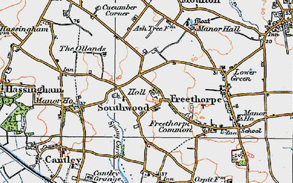 Old map of Southwood in 1922