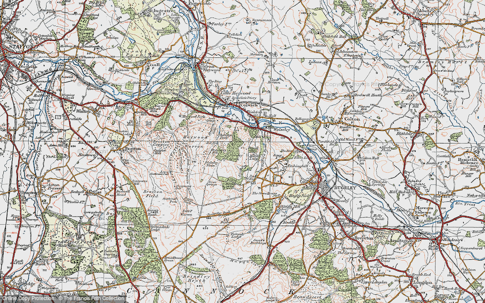 Old Map of Sow, 1921 in 1921