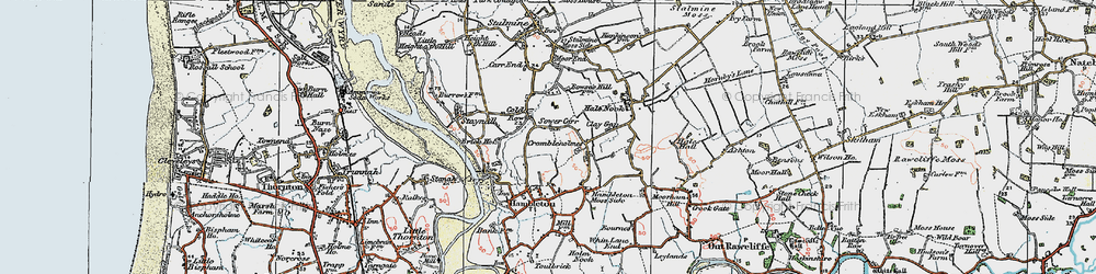 Old map of Sower Carr in 1924