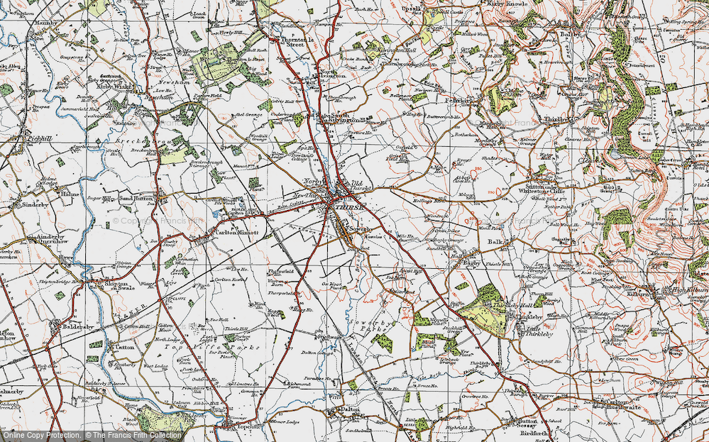 Old Map of Sowerby, 1925 in 1925