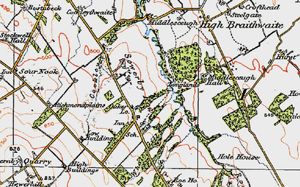 Old map of Sowerby Row in 1925