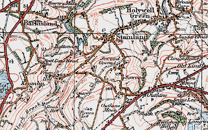 Old map of Sowood in 1925