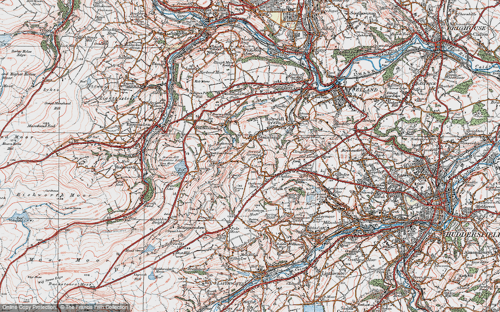 Old Map of Sowood Green, 1925 in 1925