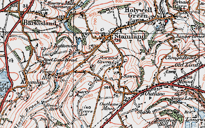 Old map of Sowood Green in 1925