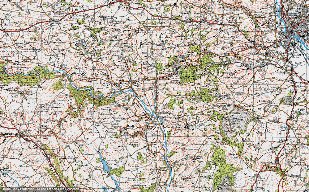 Old Map of Sowton Barton, 1919 in 1919