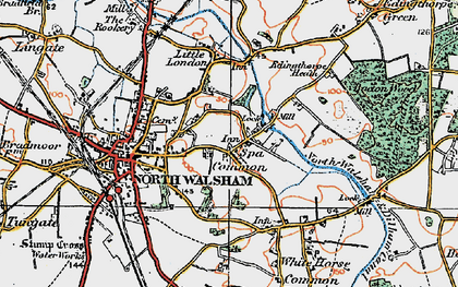 Old map of Spa Common in 1922