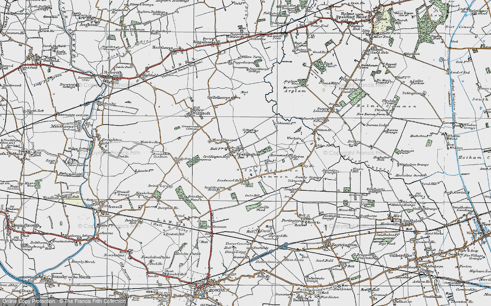 Old Map of Spaldington, 1924 in 1924