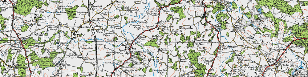 Old map of Spanish Green in 1919