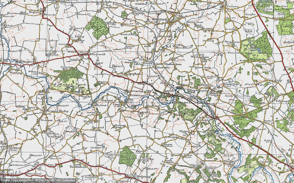 Old Map of Sparhamhill, 1921 in 1921