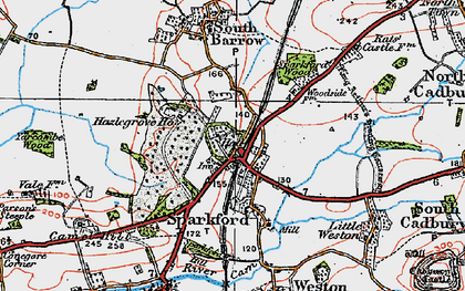 Old map of Sparkford in 1919