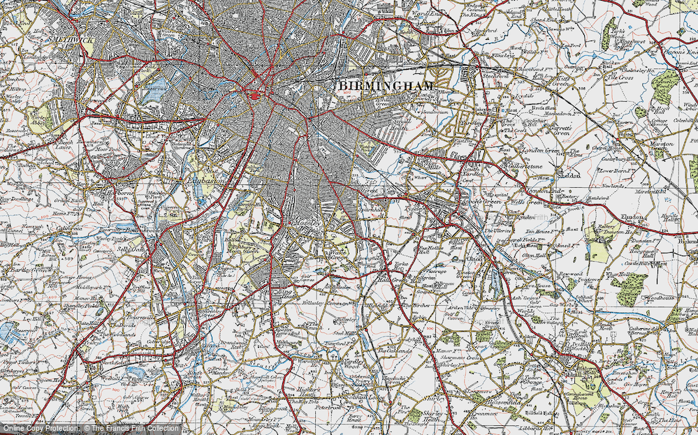 Old Map of Sparkhill, 1921 in 1921