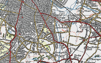 Old map of Sparkhill in 1921