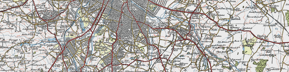 Old map of Sparkhill in 1921