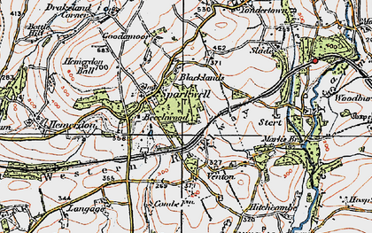 Old map of Sparkwell in 1919