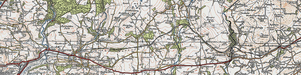 Old map of Dartmoor Zoological Park in 1919