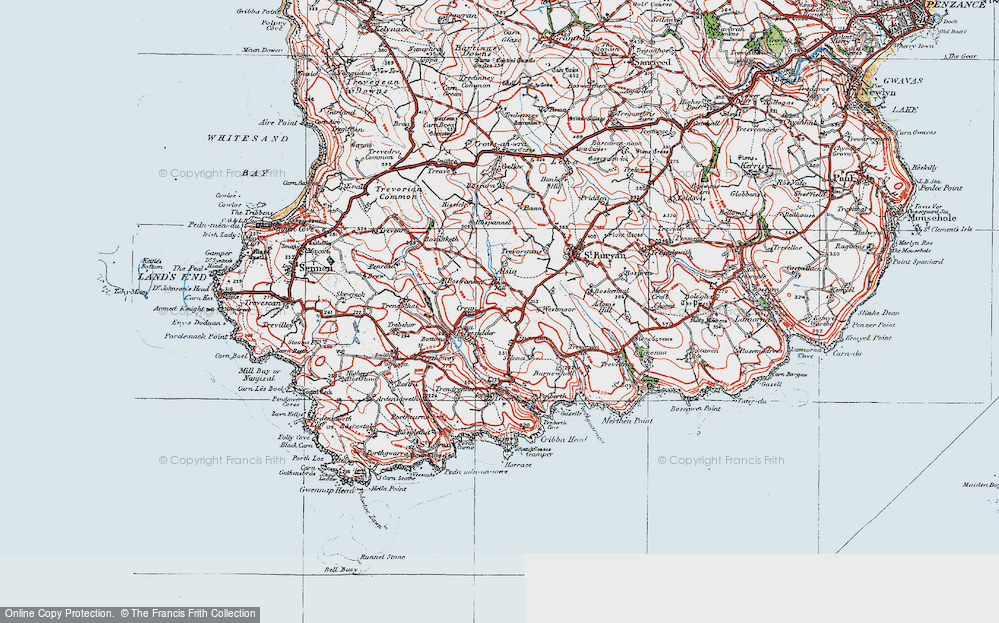 Old Map of Sparnon, 1919 in 1919