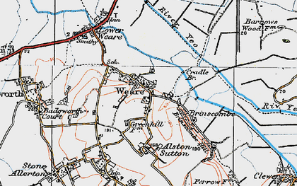 Old map of Sparrow Hill in 1919