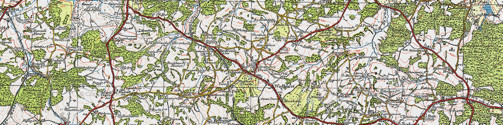 Old map of Sparrow's Green in 1920