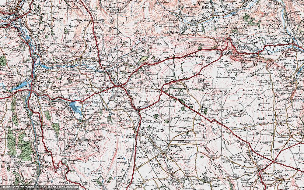 Old Map of Sparrowpit, 1923 in 1923