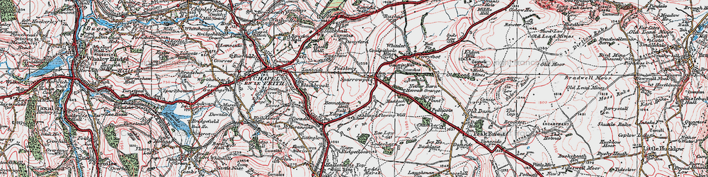 Old map of Bennetston Hall (Hotel) in 1923
