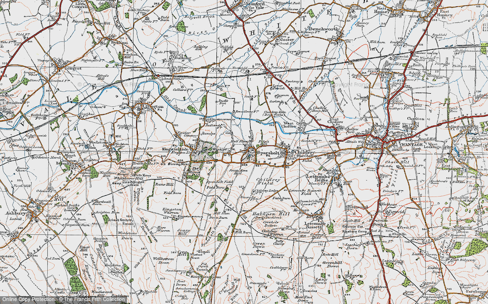 Old Map of Sparsholt, 1919 in 1919