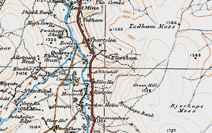 Old map of White Hill in 1925