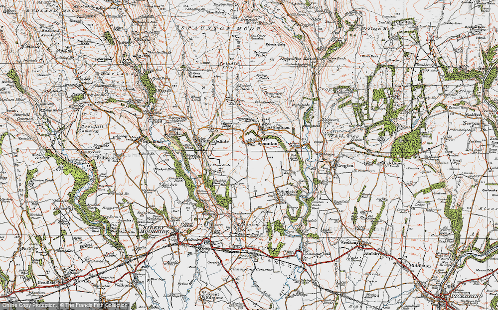 Old Map of Spaunton, 1925 in 1925
