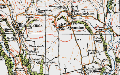 Old map of Spaunton in 1925