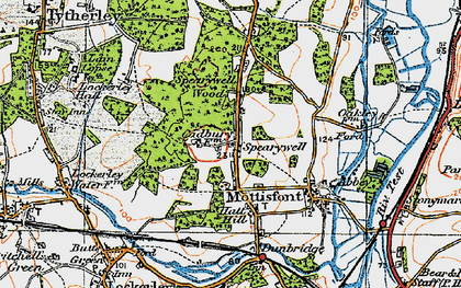 Old map of Spearywell in 1919