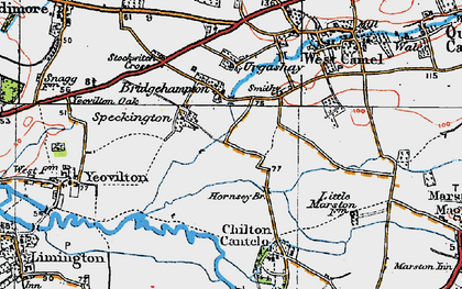 Old map of Speckington in 1919