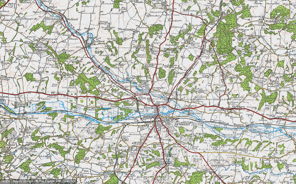 Old Map of Speen, 1919 in 1919