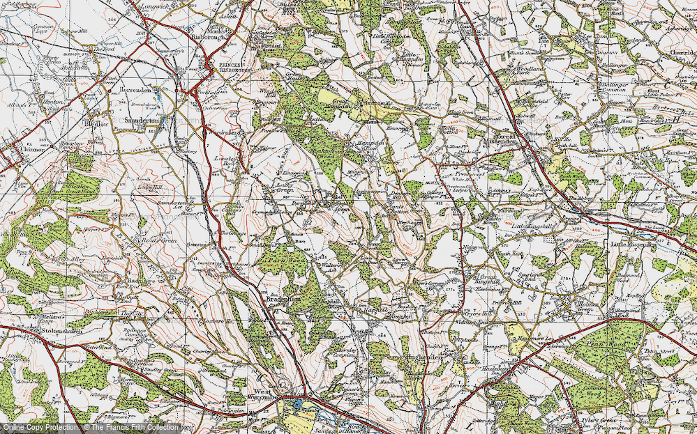 Old Map of Speen, 1919 in 1919