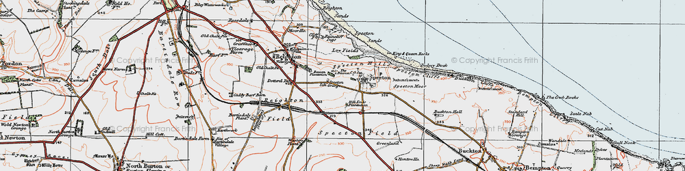 Old map of Speeton in 1925