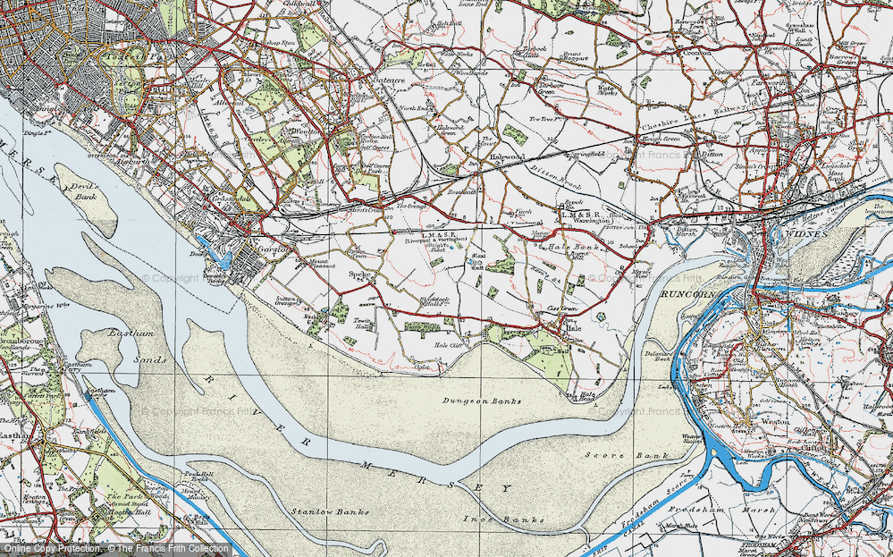 Old Map of Speke, 1924 in 1924