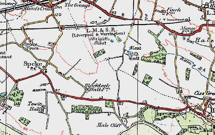 Old map of Speke in 1924