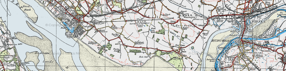 Old map of Speke in 1924