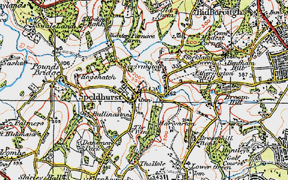 Old map of Speldhurst in 1920