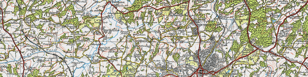 Old map of Speldhurst in 1920
