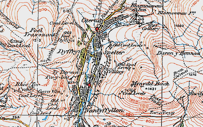 Old map of Spelter in 1922