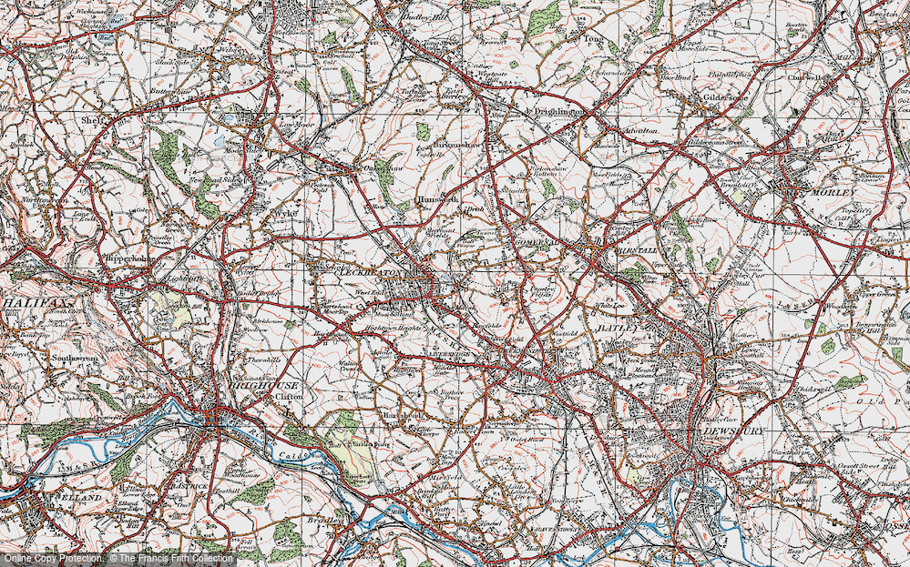 Old Map of Spen, 1925 in 1925