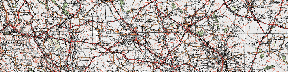 Old map of Spen in 1925
